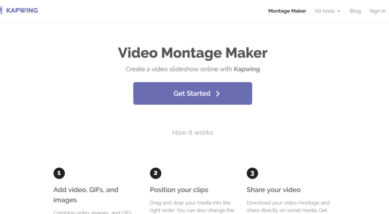 Kapwing’ten çevrimiçi ücretsiz video montaj aracı