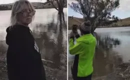 Kamp yapan aile, duyulan ses sonrası göletin yanına koştu! Kimse ne olduğunu anlayamadı