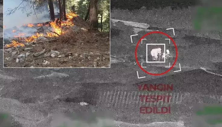 Orman kundakçıları İHA’ya böyle yakalandı
